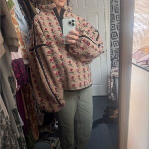 Cozy Floral Teddy Jacket